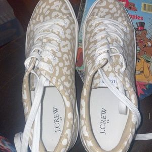 J. Crew Road Trip sneakers size 10.5! Never worn! Color is leopard print neutral